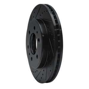 Ford F-150 Brake Rotor (1) - Front Left - R1 Concepts - Drilled & Slotted - Black - 2009